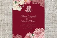 Diy Printable/editable Chinese Wedding Invitation Card in Invitation Cards Templates For Marriage