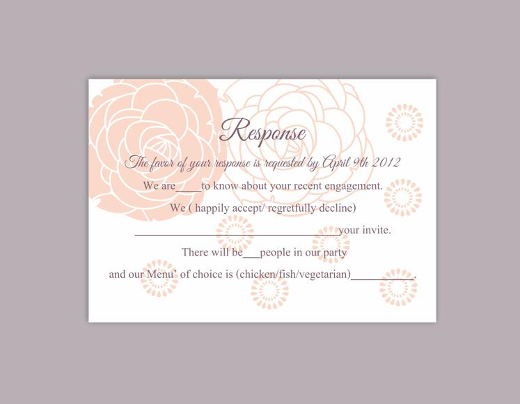 Diy Wedding Rsvp Template Editable Word File Instant for Template For Rsvp Cards For Wedding