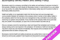 Diy Workplace Health And Safety System pertaining to Health And Safety Policy Template For Small Business