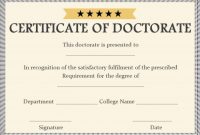 Doctorate Certificate Templates: Best Collection Of Most in Doctorate Certificate Template