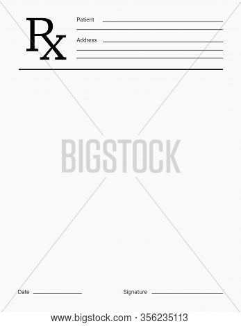 Doctors Rx Pad Vector &amp; Photo (Free Trial) | Bigstock pertaining to Blank Prescription Form Template