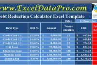 Download Debt Reduction Calculator Excel Template – Exceldatapro within Credit Card Interest Calculator Excel Template
