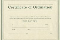 Download Free Minister Ordination Certificate Template inside Free Ordination Certificate Template