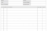 Download Production Call Sheet Template A Good Call Sheet for Blank Call Sheet Template