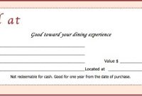 Download Restaurant Gift Certificate Templates with regard to Restaurant Gift Certificate Template