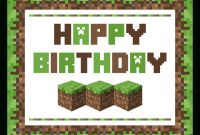 Download These Awesome Free Minecraft Party Printables pertaining to Minecraft Birthday Card Template