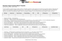 Downloadable Business Impact Analysis Template In Business throughout Business Analyst Report Template