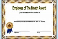√ Free Printable Employee Of The Month Certificate Template in Employee Of The Month Certificate Templates