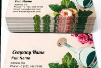 ✅ Free Floral Gardening With Flowers Business Card Template Maker throughout Gardening Business Cards Templates