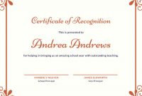 ❤️free Certificate Of Recognition Template Sample❤️ in Template For Recognition Certificate