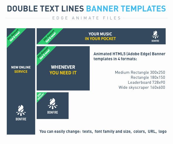 Edge Animate Banner Templates From Codecanyon with Animated Banner Templates