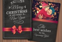 Editable Christmas Card With Photography Frame | Free Vector for Free Christmas Card Templates For Photographers