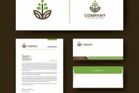 Editable Corporate Identity Template Design With Envelope within Business Card Letterhead Envelope Template