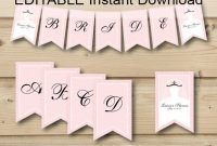 Editable Instant Download Printable Banner, Wedding Shower with regard to Free Bridal Shower Banner Template
