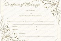 Editable Marriage Certificate Templates (Make Your Own in Blank Marriage Certificate Template
