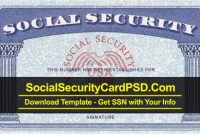 Editable Social Security Card Template Software with Social Security Card Template Psd