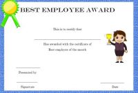 Elegant And Funny Employee Of The Month Certificate pertaining to Best Employee Award Certificate Templates