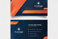 Elegant Business Card Template With Geometric Design Free with Business Card Maker Template