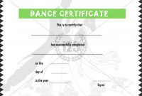 Elegant Dance Certificate Template Free- 123Certificate inside Dance Certificate Template