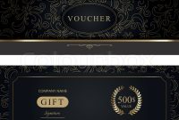 Elegant Gift Voucher Template For  | Stock Vector | Colourbox in Elegant Gift Certificate Template