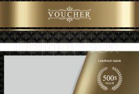 Elegant Gift Voucher Template For  | Stock Vector | Colourbox inside Elegant Gift Certificate Template