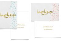 Elegant Gold Foil Greeting Card Template Design for Birthday Card Template Indesign