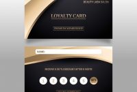 Elegant Loyalty Card Template With Golden Design | Free Vector pertaining to Membership Card Template Free