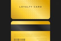 Elegant Loyalty Card Template With Golden Style | Free Vector regarding Membership Card Template Free