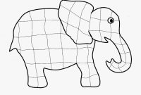 Elephant Templates Clipart – Elmer The Elephant Coloring with Blank Elephant Template