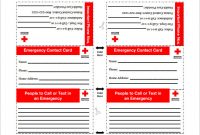 Emergency Contact Card Printable | Shop Fresh pertaining to In Case Of Emergency Card Template