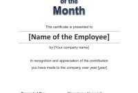 Employee Award Cetificate | Free Template For Word with regard to Employee Of The Year Certificate Template Free