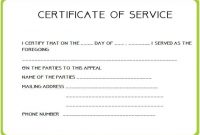 Employee Certificate Of Service Template (6) – Templates with Certificate Of Service Template Free