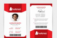 Employee Id Card | Premium Psd File throughout Work Id Card Template