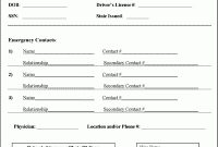 Employee Information Sheet | Formularios De Guardería with Business Information Form Template