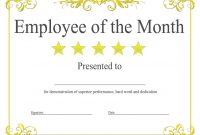 Employee Of The Month Certificate Template With Picture (2 regarding Employee Of The Month Certificate Templates