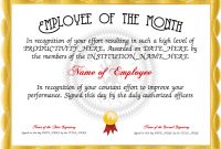 Employee Of The Month! Free Certificate Templates For #staff inside Employee Of The Month Certificate Template