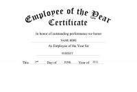 Employee Of The Year Certificate Free Templates Clip Art for Employee Of The Year Certificate Template Free