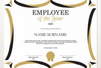 Employee Of The Year Editable Template Editable Award Employee Of The Year  Printable Template Pdf Instant Download D129 with regard to Employee Of The Year Certificate Template Free