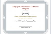 Employee Performance Certificate Template – Word Templates regarding Best Performance Certificate Template