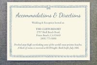 Enclosure Template – Nautical Rope Design with Wedding Hotel Information Card Template