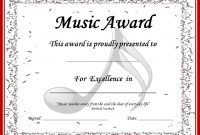 End Of The Year Music Awards: *editable* Music Award pertaining to Choir Certificate Template