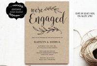 Engagement Invitation Template, Printable Engagement Party inside Engagement Invitation Card Template