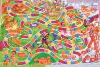 Etsy Candyland Fabric Includes Board And Top Of Box For with Blank Candyland Template