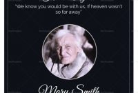 Eulogy Funeral Invitation Card Template $14 Formats Included throughout Remembrance Cards Template Free