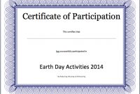 Event Participation Certificate Template – Free Template pertaining to Certificate Of Participation Word Template