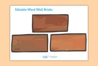 👉 Brick Template Printable – Brick Template For Teachers Twinkl intended for Blank Word Wall Template Free