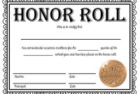 🥰 Free Sample Of Certificate Of Honor Template🥰 inside Honor Roll Certificate Template