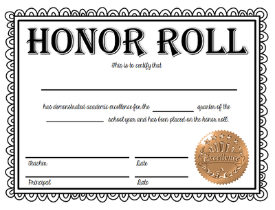 ? Free Sample Of Certificate Of Honor Template? inside Honor Roll Certificate Template