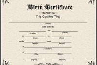 Fake Birth Certificate | Birth Certificate Template, Fake pertaining to Birth Certificate Templates For Word