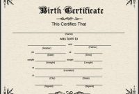 Fake Birth Certificate | Birth Certificate Template, Fake regarding Birth Certificate Fake Template